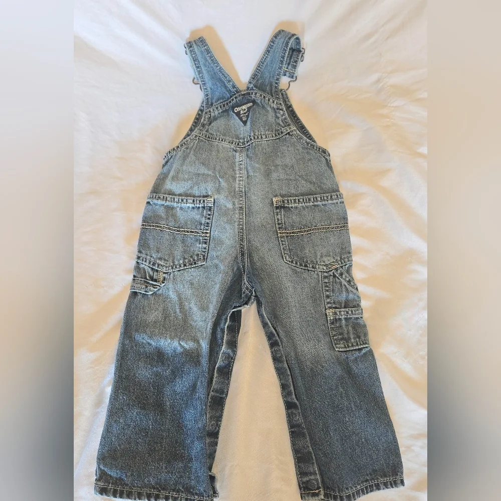 OshKosh B'gosh Blue Denim Overalls Kids Size 18 Months Boys Unisex